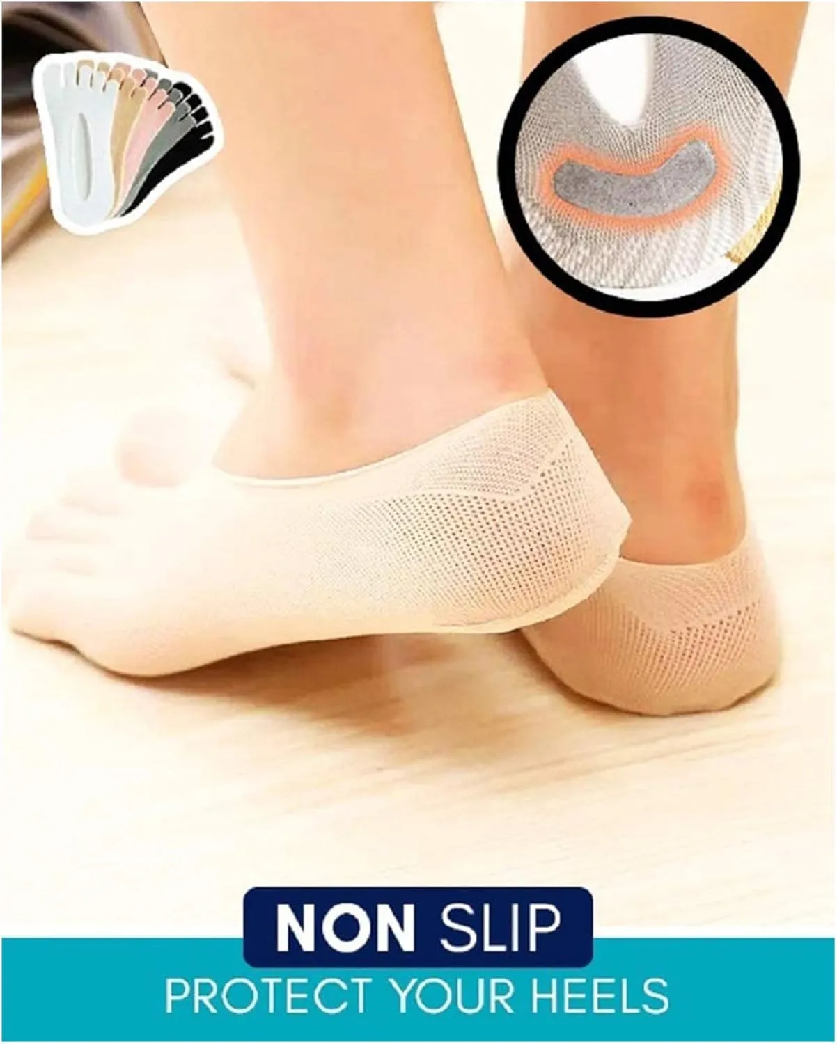 Orthopedic Toe Compression Socks, Women Toe Socks No Show, Full Five Finger Socks Low-cut Liner Socks…