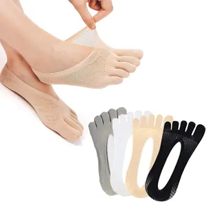 Orthopedic Toe Compression Socks, Women Toe Socks No Show, Full Five Finger Socks Low-cut Liner Socks…