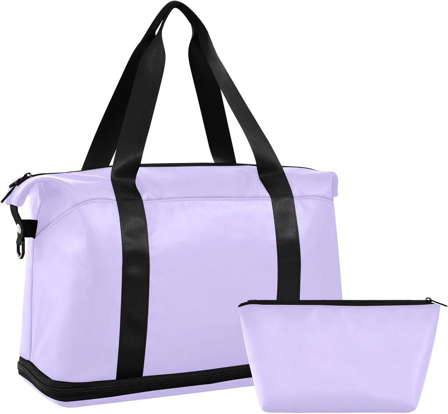 Pastel Blue Weekender Bags for Women Travel Duffel Bags with Shoe Compartment Overnight Bag Carry on Sports Duffel Bag with Toiletry Bag for Travel/Business/Gift Pael Blue