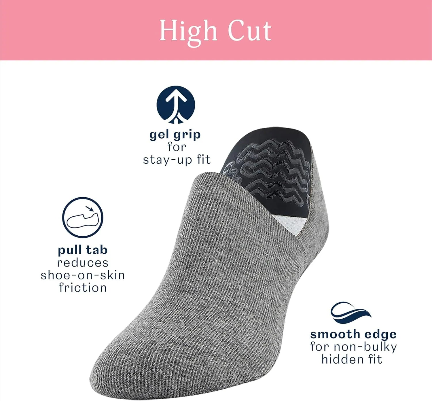 Peds Women's Smooth Edge No Show Socks, Multipairs