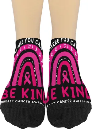 Rainbow RIbbon Fights Cancer In Every Color House No Show Socks Womens Athletic ForWomen Socks Mid Crew Sock FashionSock
