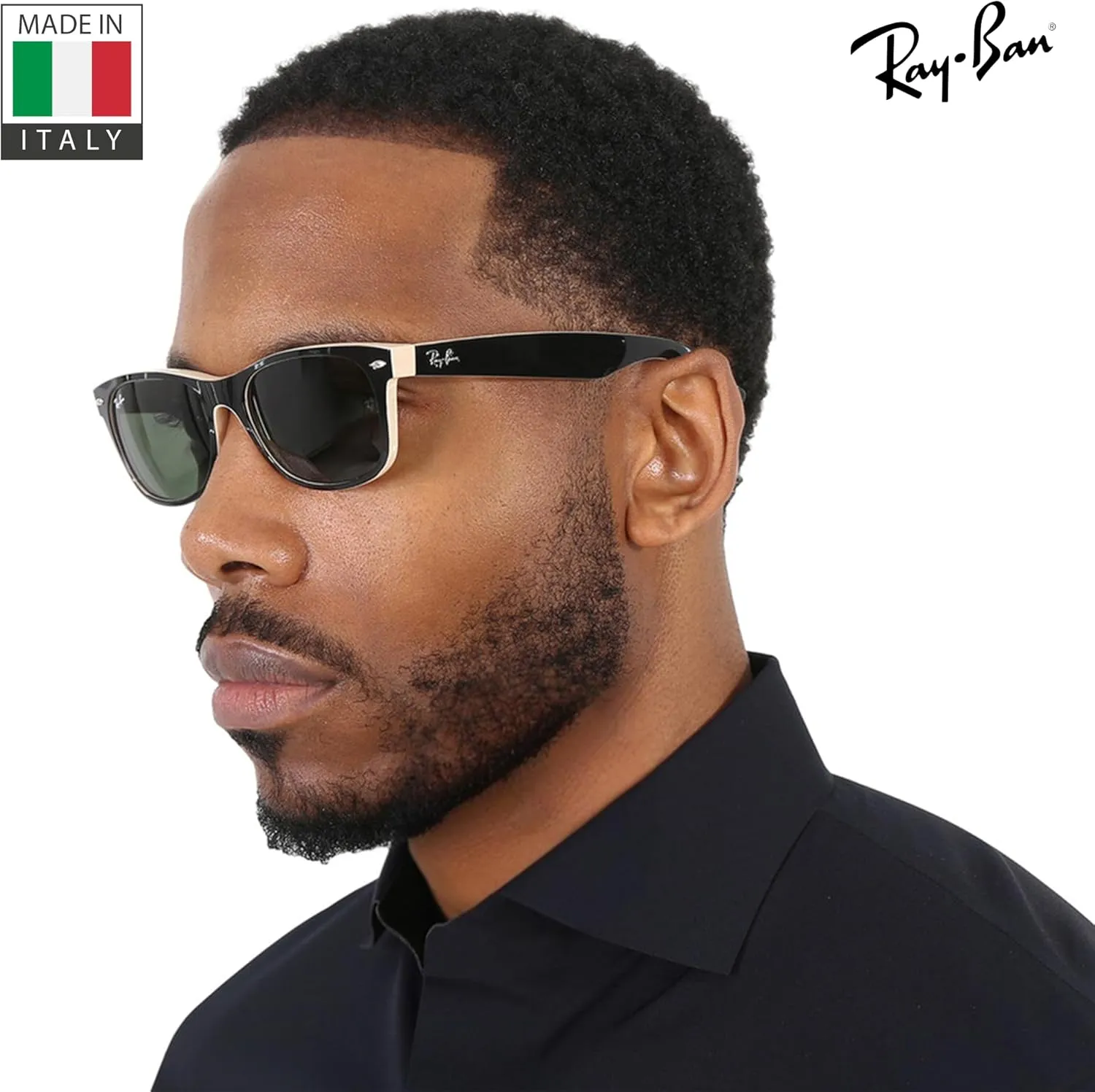 Ray-Ban RB2132 New Wayfarer Color Mix Square Shape Sunglasses With Eyewear Kit Bundle - High Bridge Fit - Square Sunglasses