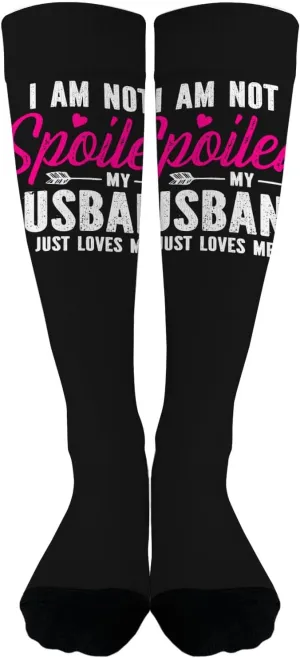 Reason Why I'm Spoileds Husband Wife Relationship Boot Socks For Women Knee High Long Thigh High Sock