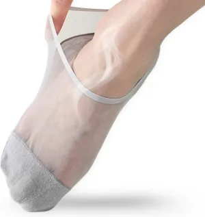 Seamless No Show Socks Ultra Thin Liner Socks for Women Lightweight Flat Boat Line Cotton Footies