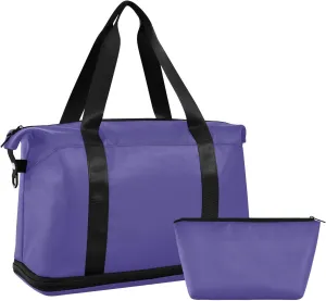 Slate Blue Weekender Bags for Women Travel Duffel Bags with Shoe Compartment Overnight Bag Carry on Sports Duffel Bag with Toiletry Bag for Travel/Business/Gift Slate Blue 02