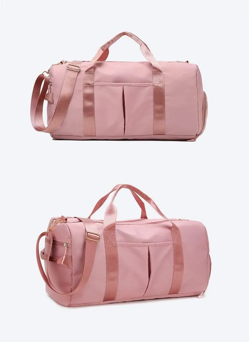 Sport Gym Travel Duffel Bag Dry Wet Separated Training Handbag Men Women Yoga Bag Overnight Holdall Bag Carry on Bag with Shoes Compartment (green)