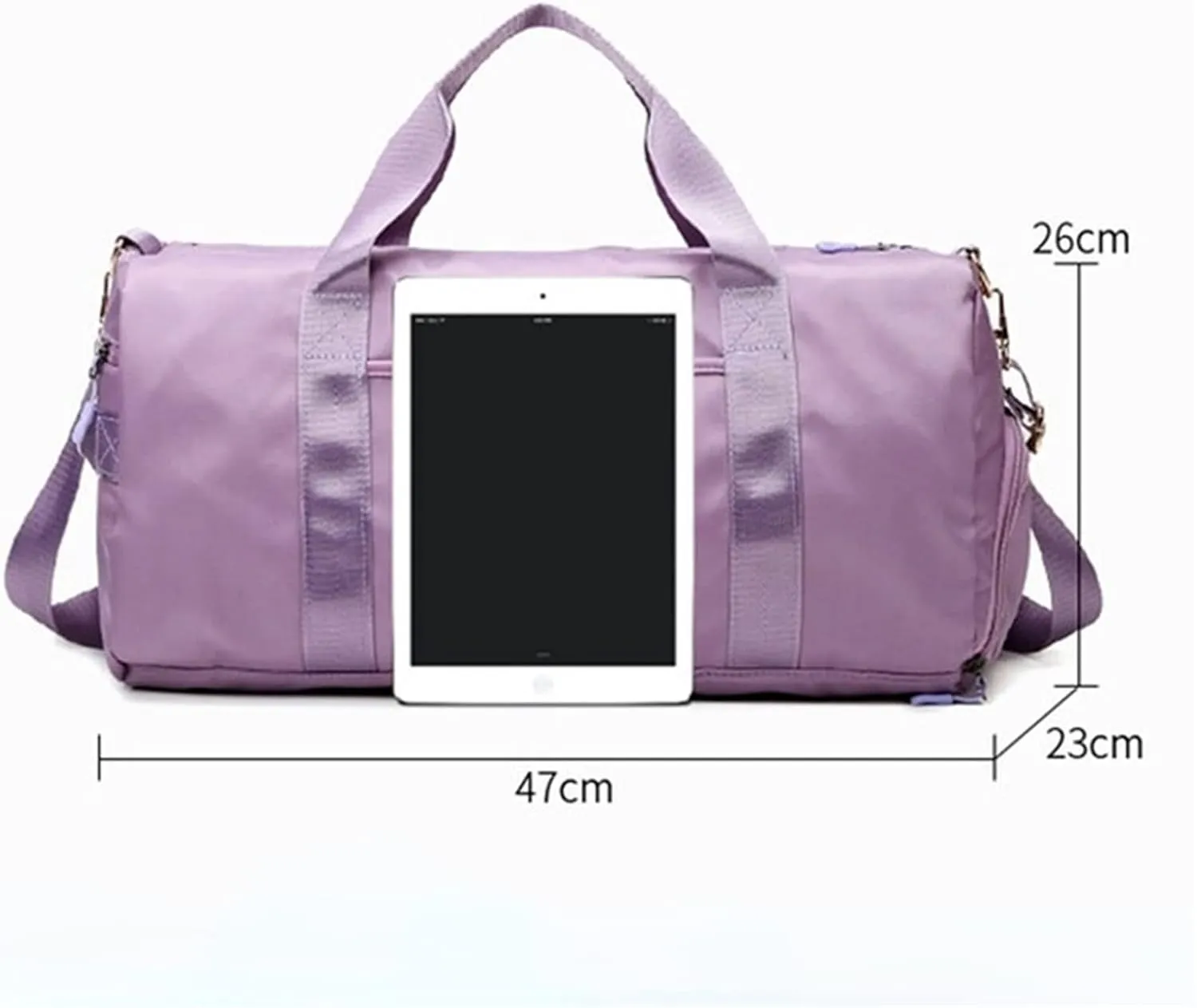 Sports Duffel Bags Gym Bags Waterproof Nylon Outdoor Sports Training Fitness Travel Yoga Ultralight Bag Men Women Handbag with Shoes Compartment(Light green)