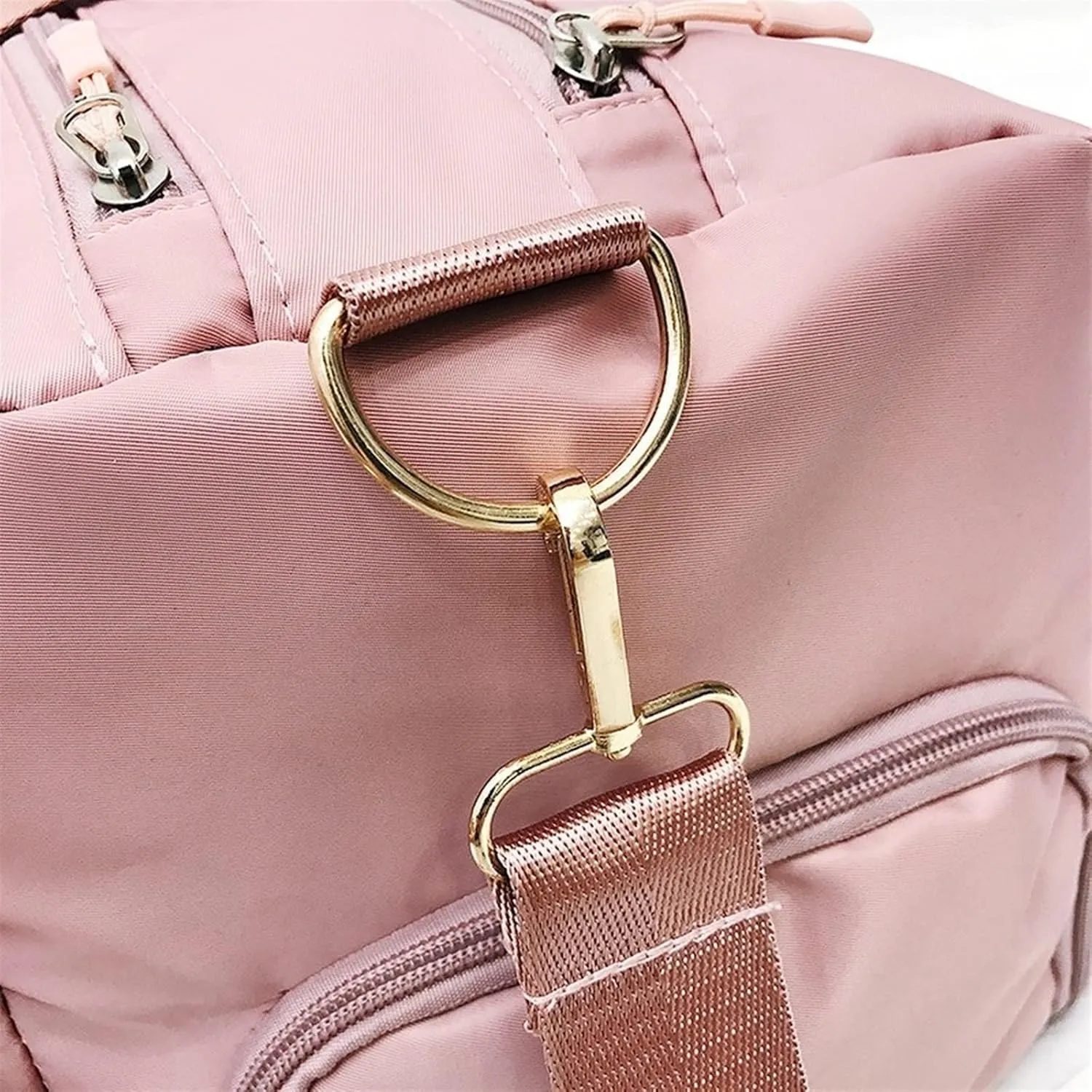 Sports Duffel Bags Sports Gym Bags Outdoor Waterproof Nylon Men Women Training Fitness Travel Handbag Yoga Mat Sport Bag with Shoes Compartment(Purple)