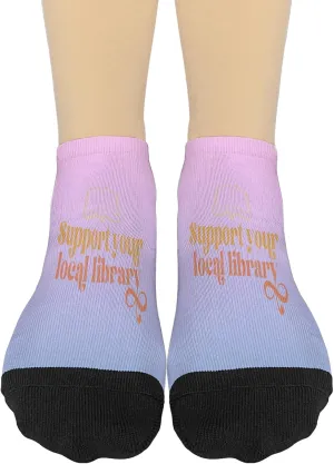 Support Your Local Librarsy Comfort Colors Athletic Socks Women No Show Men's Sock