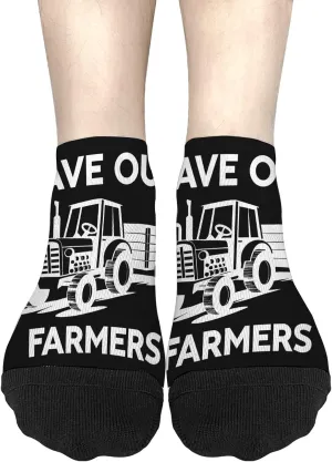 T Save Our Farmers Support Farmers No Show Socks for Women No Show Socks Womens