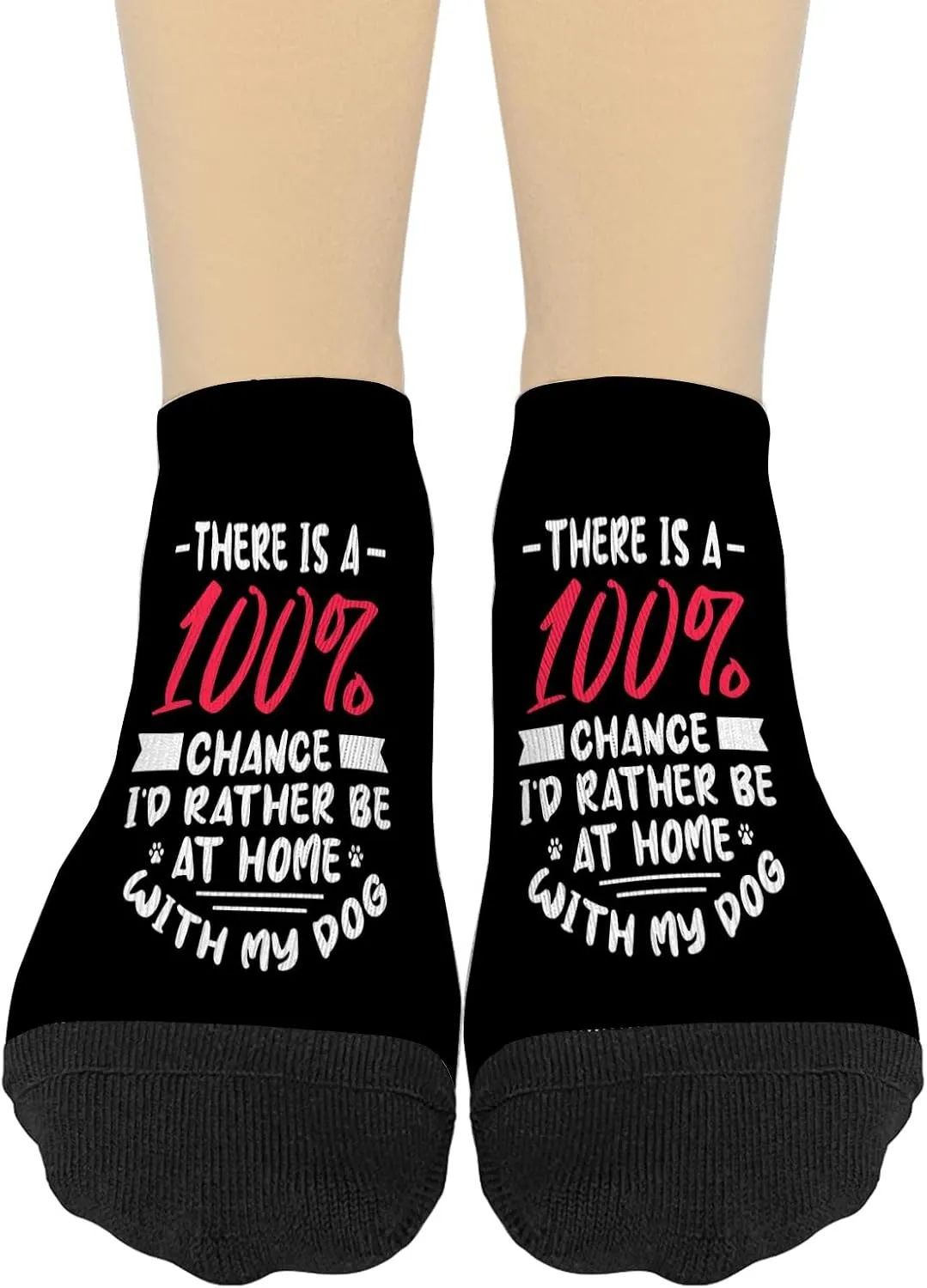 There Is A Chance I'd Rather Be At Home With My Dogs Athletic Socks Women Cute Sock