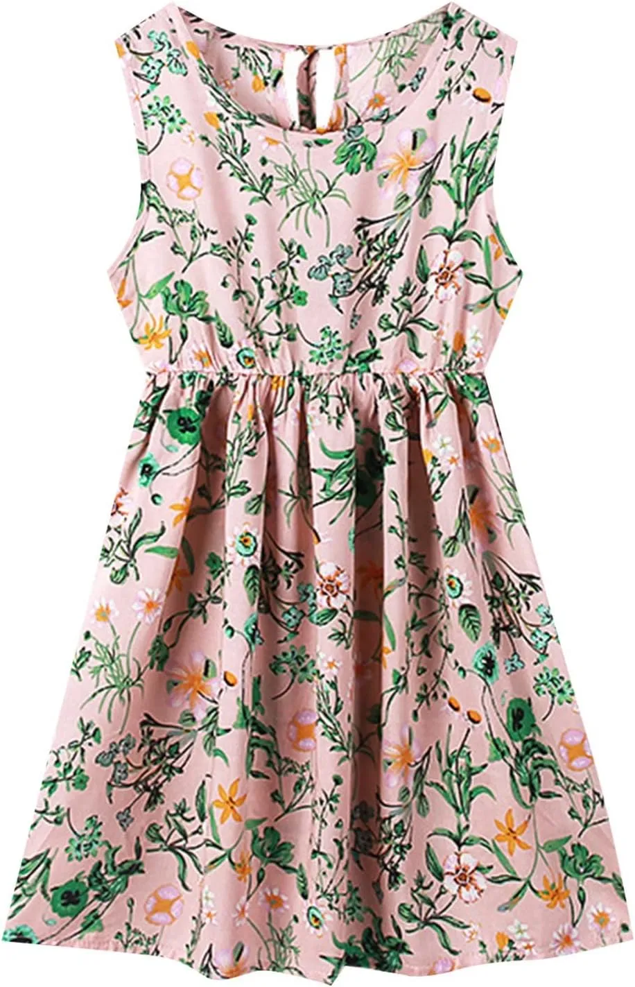Toddler Tutu Sundress Girls Summer Dress Fruit Floral Print Sleeveless Casual A Line Dresses Beach Sundress 3-9 Years