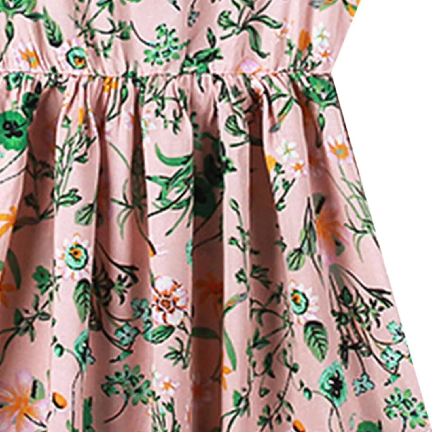 Toddler Tutu Sundress Girls Summer Dress Fruit Floral Print Sleeveless Casual A Line Dresses Beach Sundress 3-9 Years