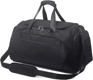 TOEWOE Travel Duffel Bag for Men and Women, Sports Gym Bag with Wet Pocket & Shoes Compartment, Perfect for Travel, Outdoor, Sports, Fitness, Black