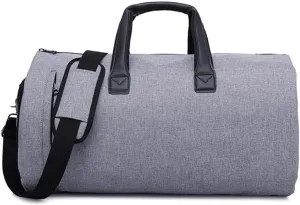 Travel Duffel Bag, Foldable Overnight Weekender Bag with Shoes Compartment for Men & Women, Water-Resistant Large Convertible Luggage Bag Traveling Essentials (Color : Gray)