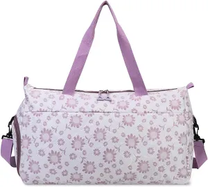 Travel Duffle Bag Gym Bag for Women with Shoes Compartment & Wet Pocket,Weekender Travel Overnight Bag,Water Resistant Sports Bag for Travel, Gym (Purple)