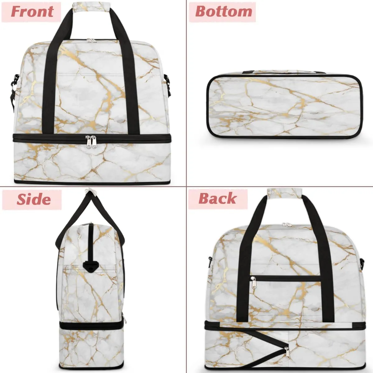 Travel Duffle Bags With Shoes Compartment for Women Men Lightweigh Sports Tote Gym Bag Foldable Canvas Weekender Overnight Carry On Luggage Handle Bag, Color2