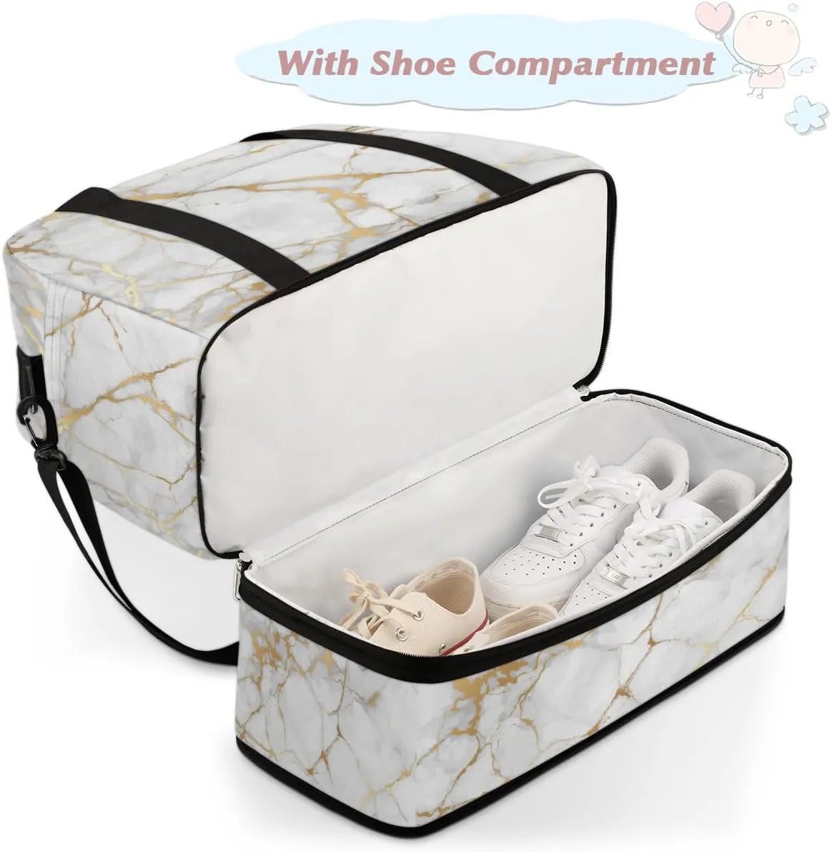 Travel Duffle Bags With Shoes Compartment for Women Men Lightweigh Sports Tote Gym Bag Foldable Canvas Weekender Overnight Carry On Luggage Handle Bag, Color2