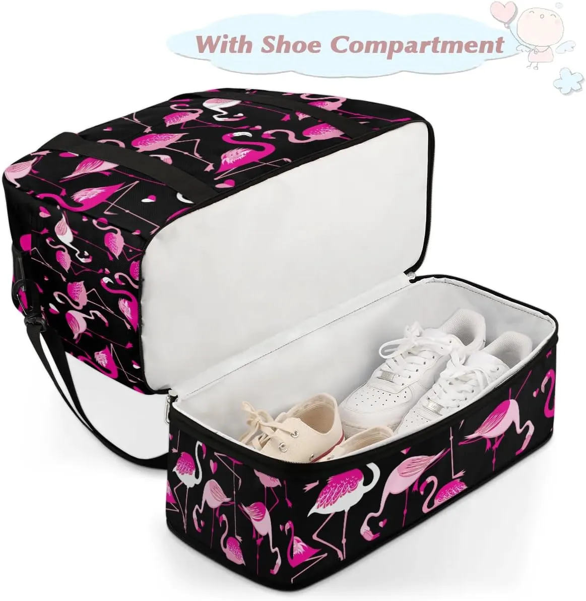 Travel Duffle Bags With Shoes Compartment for Women Men Lightweigh Sports Tote Gym Bag Foldable Canvas Weekender Overnight Carry On Luggage Handle Bag, Color6