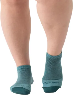 Wide Open No Show Merino Wool Socks for Women - Everyday and Ankle Socks for Wide Feet