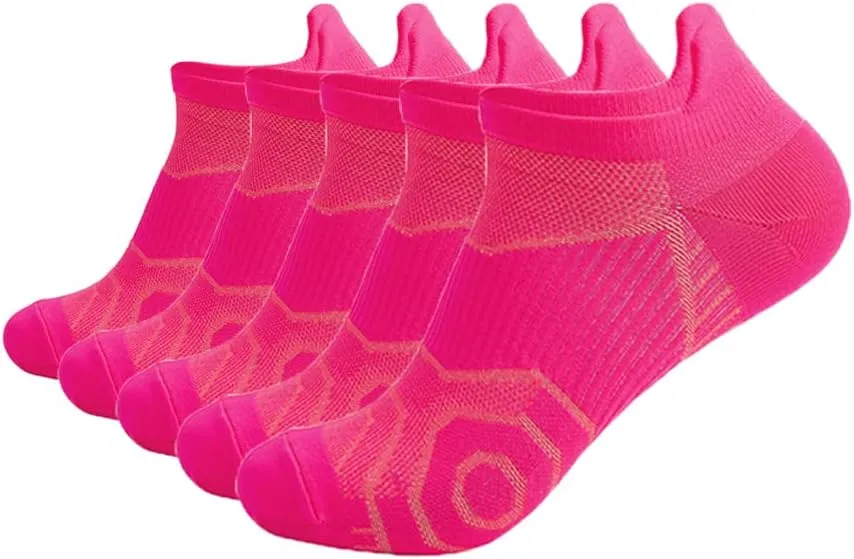 Women Athletic Socks No Show, Size 5-12 Women's Ankle Running Socks Low Cut Sports Hiking Socks 5/10 Pairs