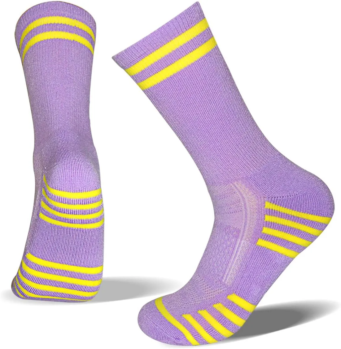 Women's Athletic Crew Socks 6 Pack, Running Breathable Cushion Socks with Arch Support