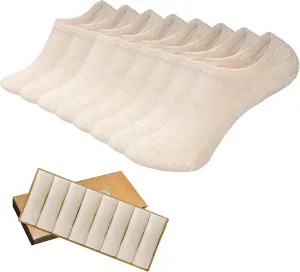 Womens Cotton Liner Socks Invisible Moisture Wicking Non Slip no show Socks for Women 8 Pairs