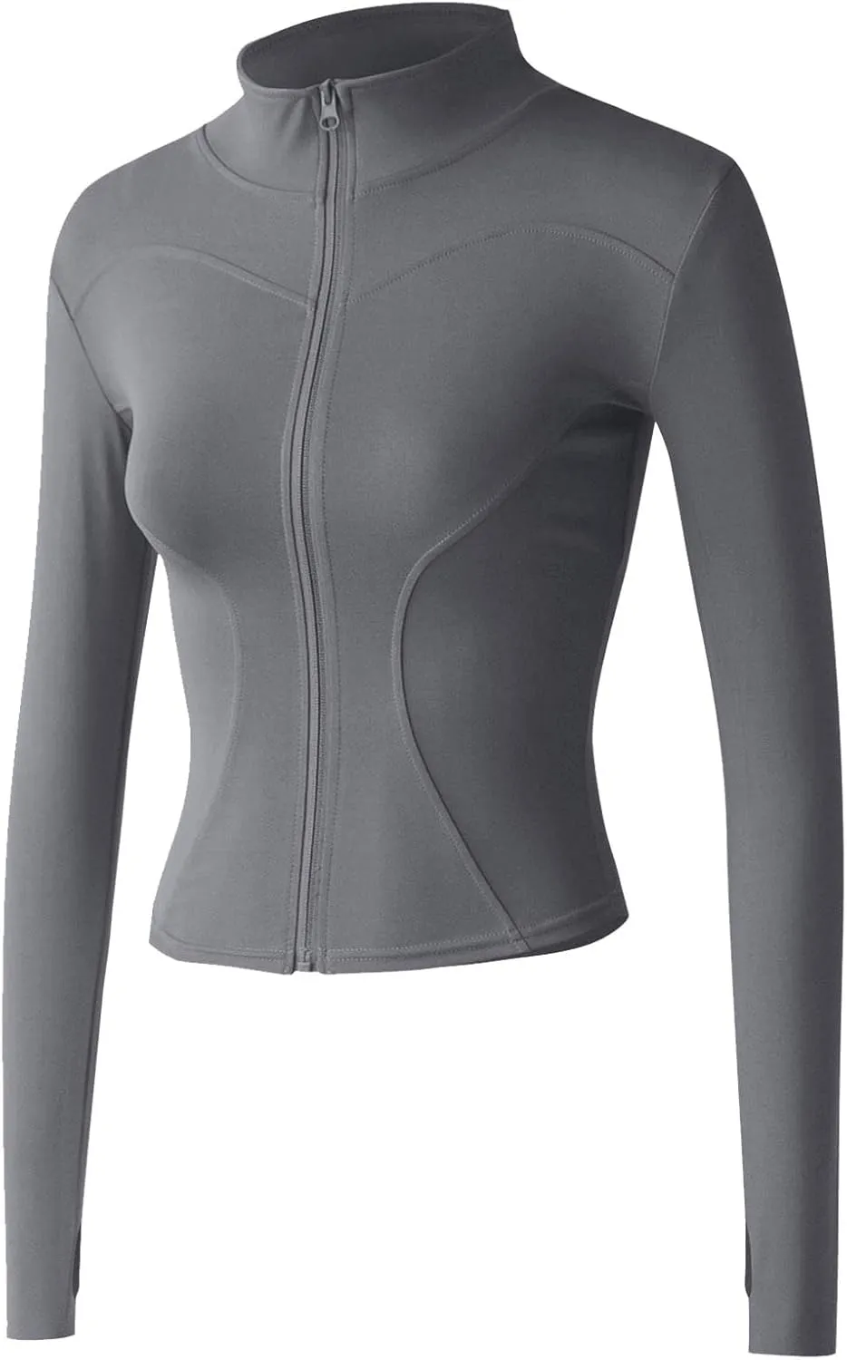 Women's Yoga Activewear Zipper Front Sports Tops Long Sleeve Sports Cropped Tops Women Jacket