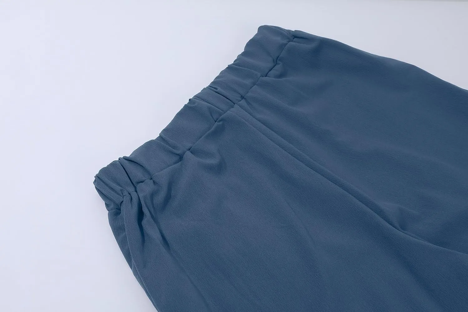 yoeasy Women Wide Leg Linen Elastic Waist Pants Casual Loose Palazzo Beach Trousers